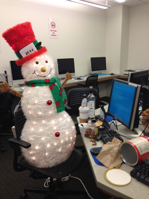 Snowman in the Computer Lab