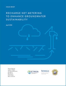 View Recharge Net Metering to Enhance Groundwater Sustainability