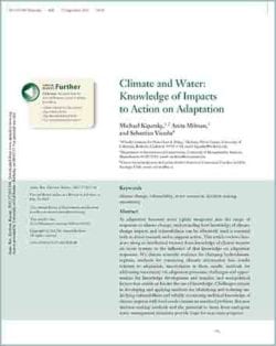 First page of article on "Climate and Water: Knowledge of Impacts to Action on Adaptation"