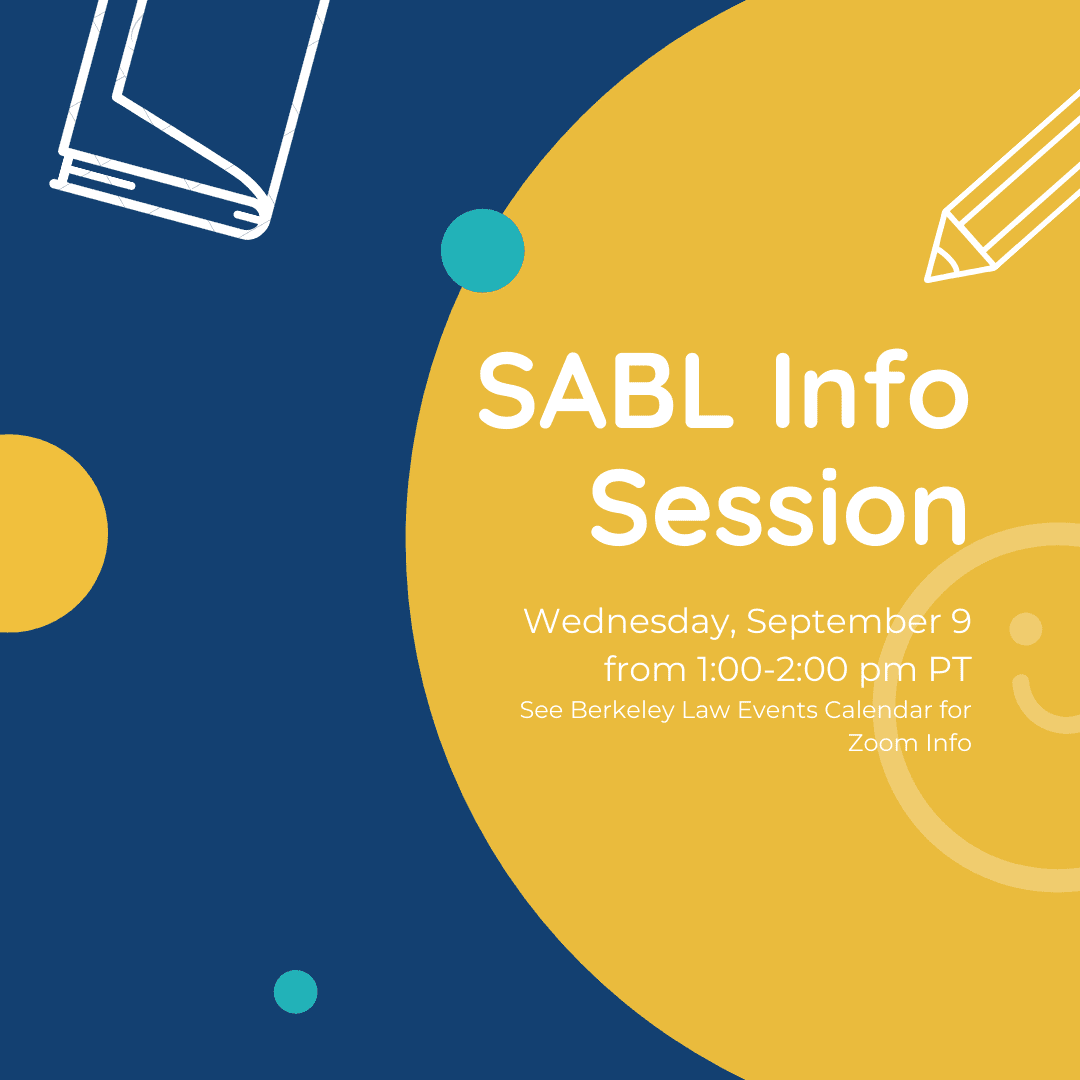 Sabl Elections Info Session Berkeley Law