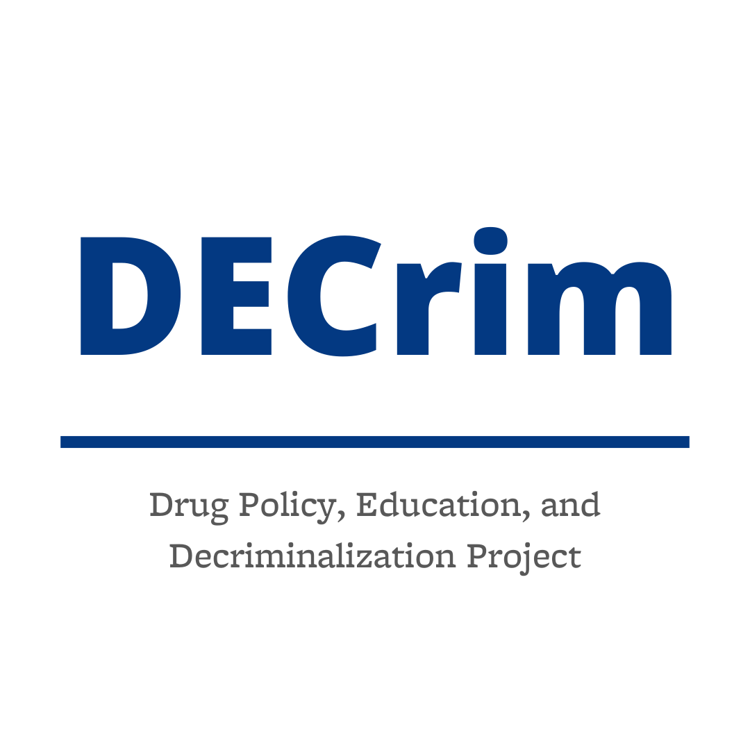 DECrim (Drug Policy, Education, and Decriminalization Project) SLP Logo
