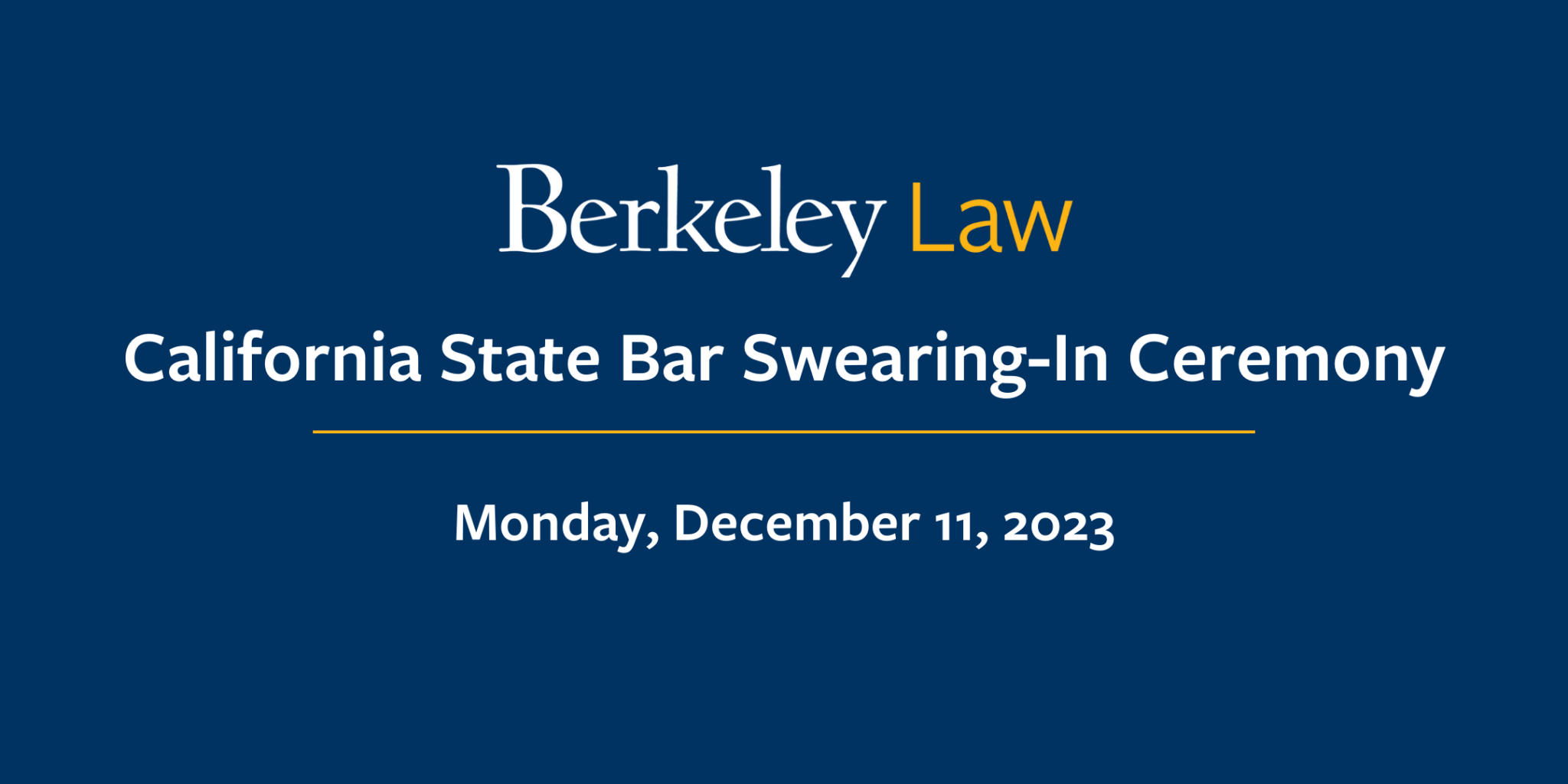 California State Bar SwearingIn Ceremony Berkeley Law