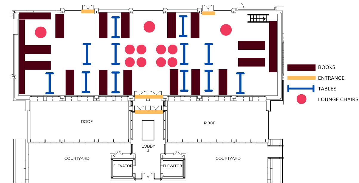 Floor Map of Berkeley Law Library, Main Reading Room, Floor L2