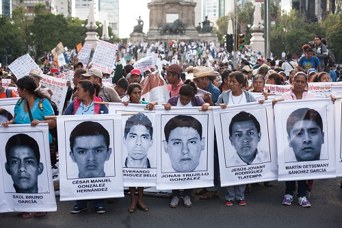 protestors in Mexico