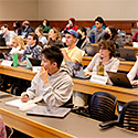 classroom full of students