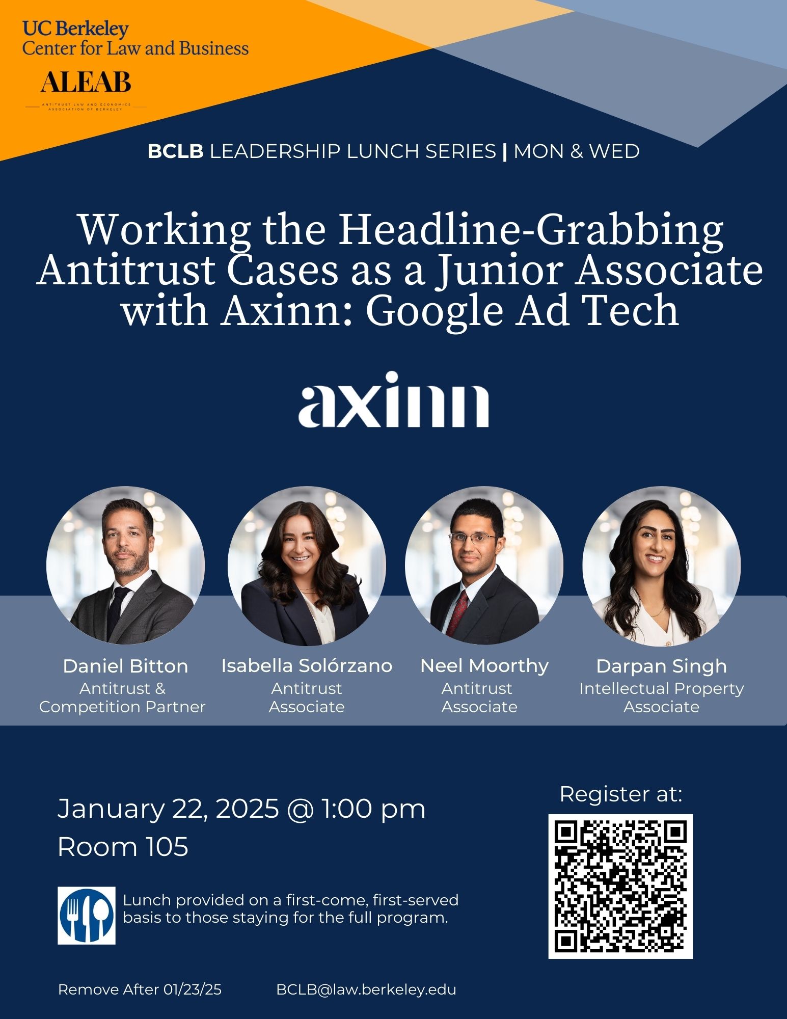 Axinn Lunch Talk Flyer 2025