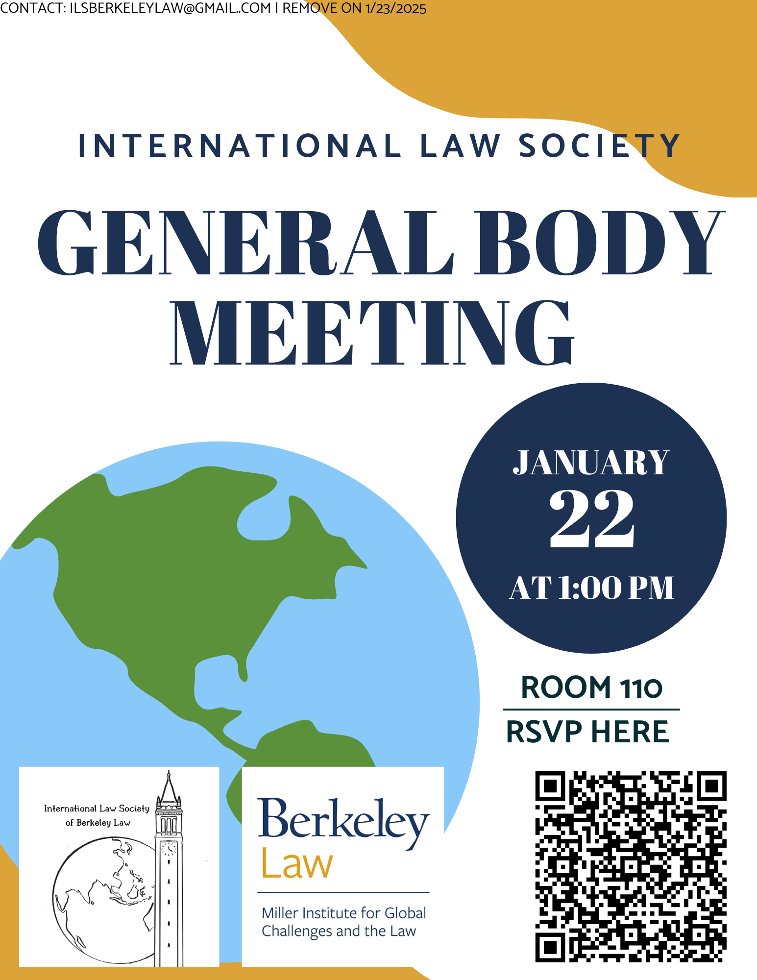 Our Spring General Body Meeting is on January 22, 2025 at 1pm in room 110. We will be previewing some of the events we have planned for this semester and opportunities to be more involved with ILS. Please rsvp here so we can provide lunch!