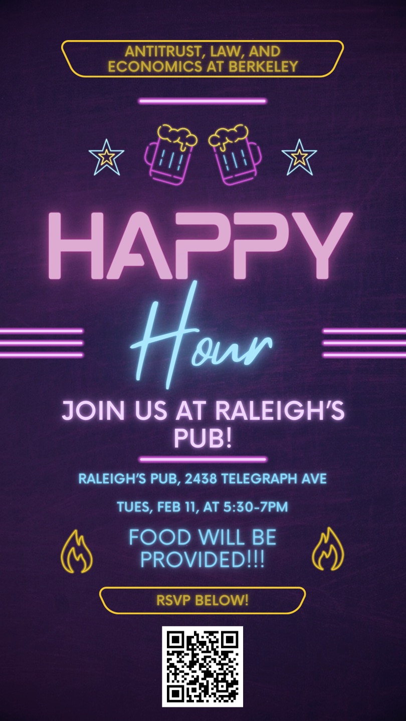 JOIN US AT RALEIGH\'S PUB! 2438 TELEGRAPH AVE TUES, FEB 11, AT 5:30-7PM. FOOD WILL BE PROVIDED.